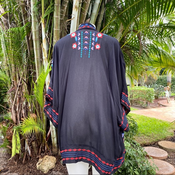 Curations Black Embroidered Open Cardigan XS/S - Picture 7 of 10